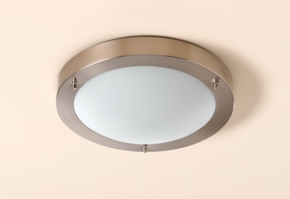 Unbranded Portal Brushed Chrome Bathroom Ceiling Light 16W