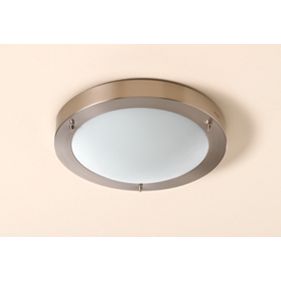 Portal Brushed Chrome Bathroom Ceiling Light 16W