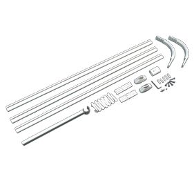 4 Way Shower Curtain Rail Kit White