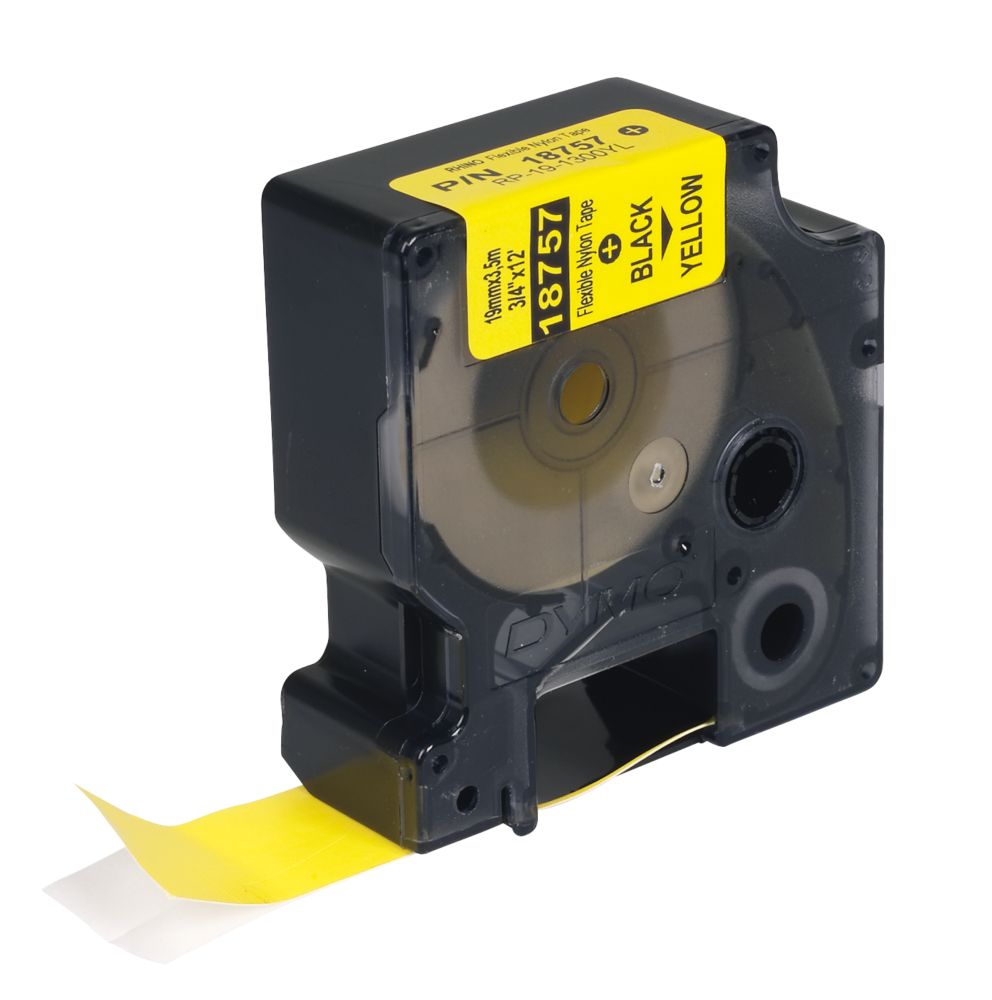 RhinoPro Labelling Cassette Nylon 19mm x 35m Yellow