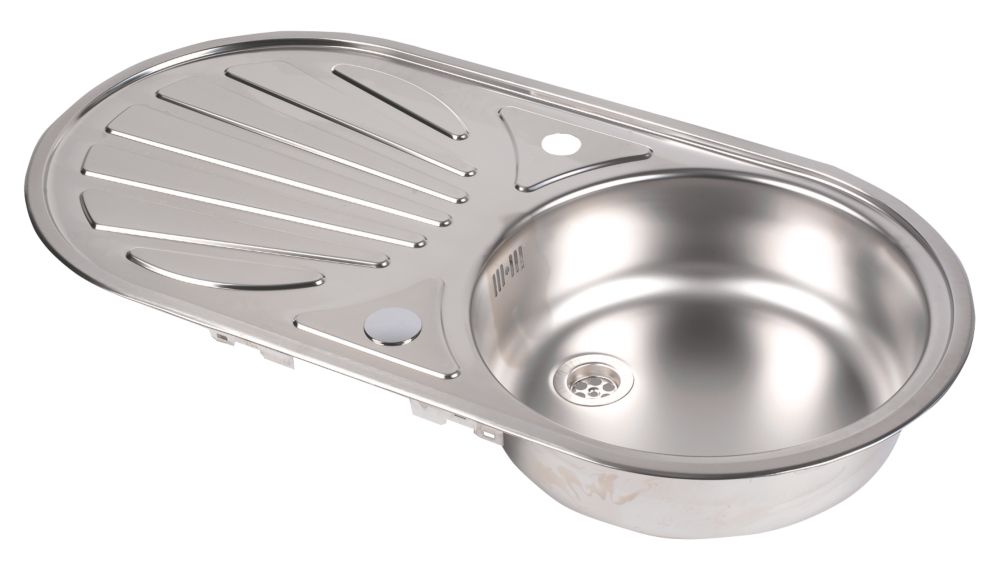 Reginox Round Rounded Edges Stainless Steel Inset Sink