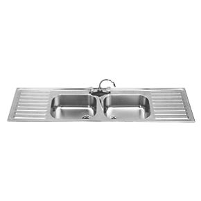 ... Sink S/Steel 2 Bowl 1800 x 500mm Commercial Sinks Screwfix.com