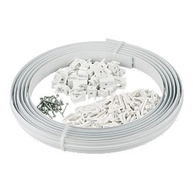 PVC Curtain Track White 5m