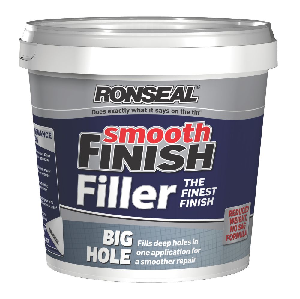 Ronseal Big Hole Ready Mixed Wall Filler Grey 1.2Ltr | Multi Purpose ...