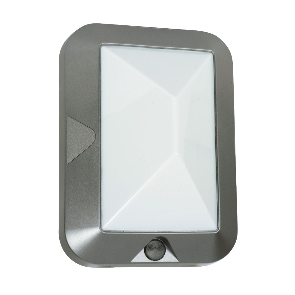 IQ Portland Eco Silver Effect Outdoor Wall Light