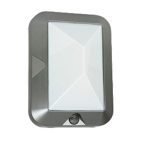 Portland Eco Silver Effect Outdoor Wall Light