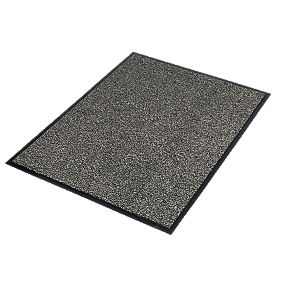 Vyna-Plush Entrance Mat Black/Steel 0.9m x 1.2m