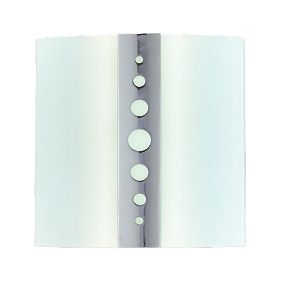 Chrome / Opal Glass Sky Bathroom Wall Light