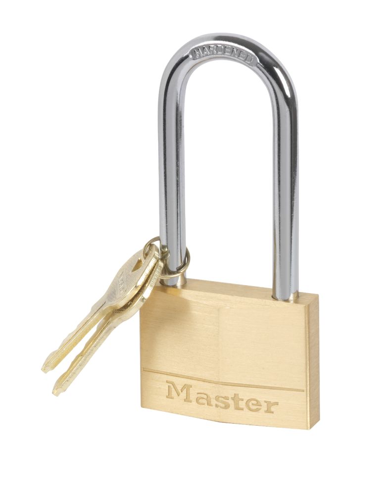 Brass Padlock Long Shackle 50mm