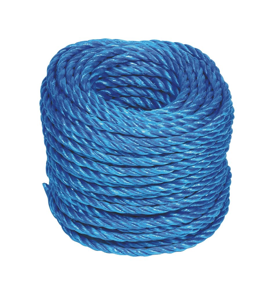 Blue Stranded PP Rope 6mm x 30m