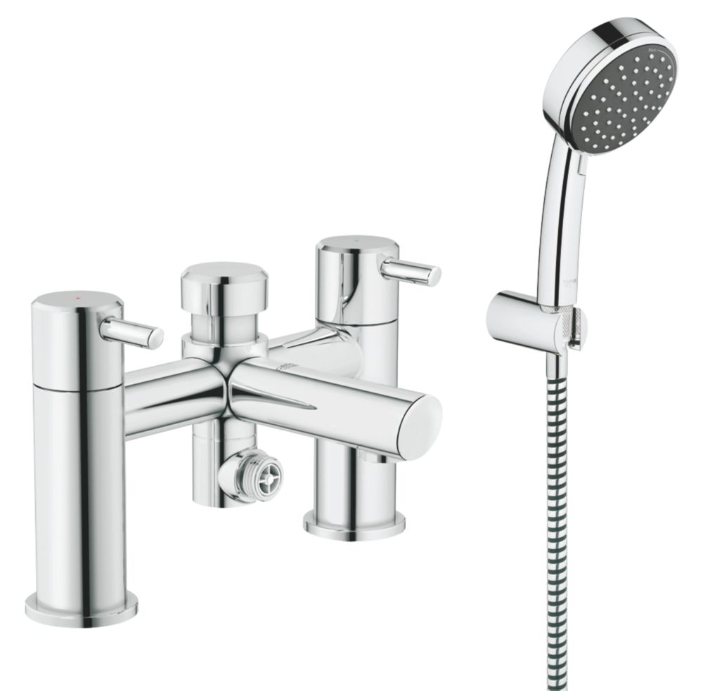 Grohe Feel Deck-Mounted Bath/Shower Mixer Tap | Bath Taps | Screwfix.com