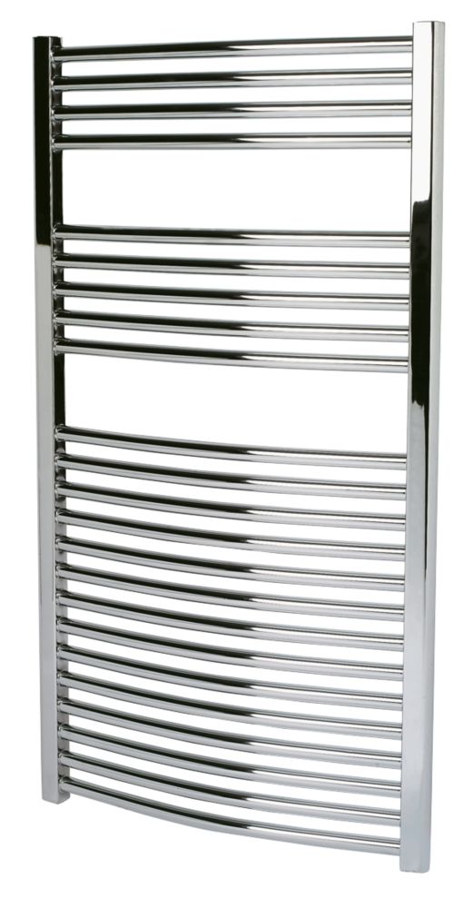 Kudox Curved Chrome Towel Radiator 1100 x 600mm 431W 1471Btu