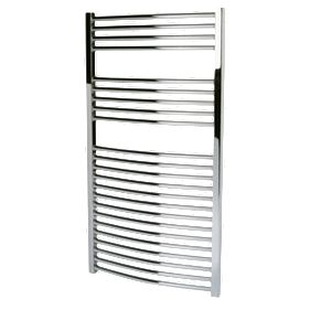 Kudox Curved Chrome Towel Radiator 1100 x 600mm 431W 1471Btu