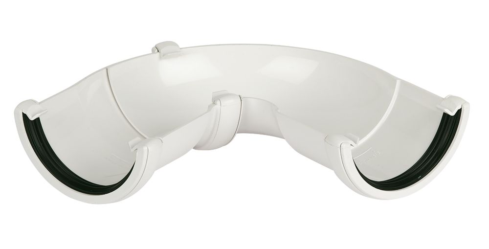 White Adjustable Gutter Angle 112mm