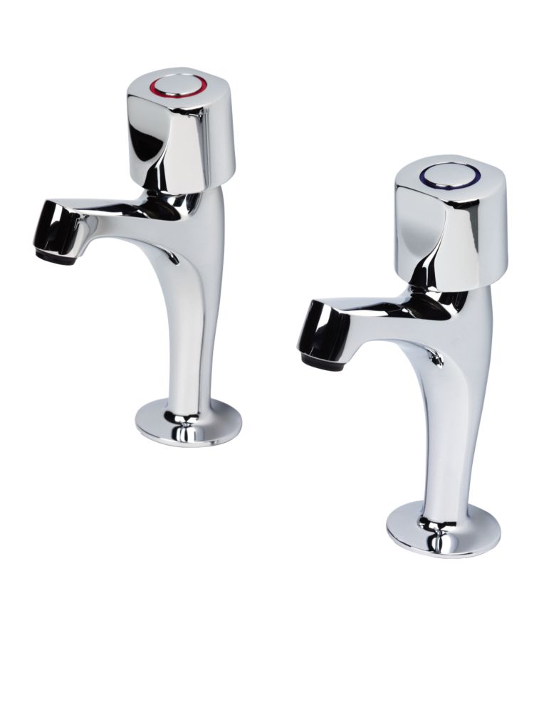 Ellipse Rounded Head High Neck Sink Tap Pair
