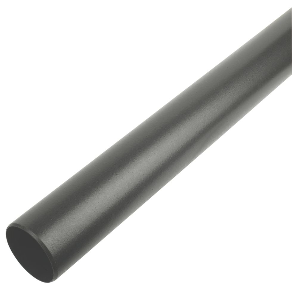 FloPlast SP9C1 Cast Iron Effect Plain Ended Pipe Black 110mm