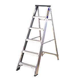 Lyte BSBB6 Swingback Builders Step Ladder Aluminium 6 Tread