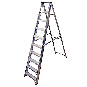 Lyte BSBB10 Swingback Builders Step Ladder Aluminium 10 Tread