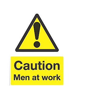Caution Men At Work Sign 500 x 300mm