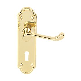 Urfic Lock Door Handle Ashworth Polished Brass
