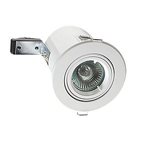 Robus Adjustable Round Low Voltage Fire Rated Downlight White 12V