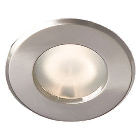 Robus Fixed Round Low Voltage Bathroom Downlight Brushed Chrome 12V