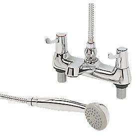 HandC Dual Commercial Lever Bath Shower Mixer Bathroom Tap