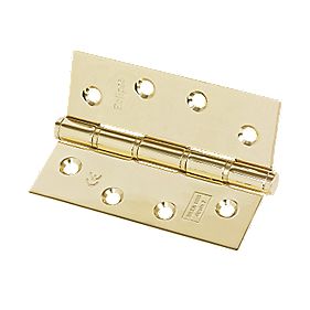 Washered Fire Hinge Grade 7 Electro Brass 102 x 76mm Pack of 2