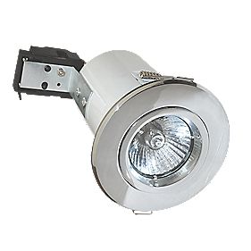 Robus RF101 03 Fixed Round Low Voltage Fire Rated Downlight Pol Chr 12V