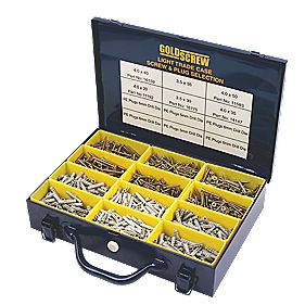 Goldscrew Handy Trade Screw and Plug Case 2000 Pieces