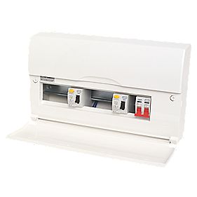 10 Way High Integrity Insulated Consumer Unit Dual 63A RCD