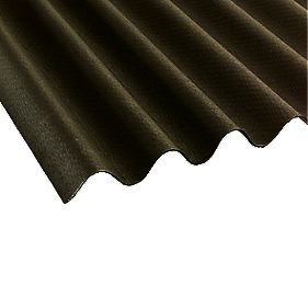 Coroline Corrugated PVCu Bitumen Sheet Black 2m x 950mm