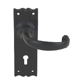 Jedo Antique Regal Lever Lock Door Handle Black