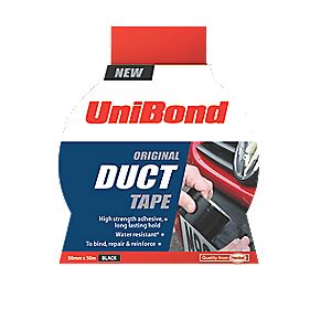 Unibond Cloth Tape Black 50mm x 50m
