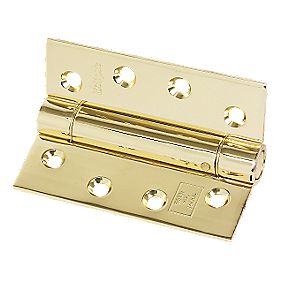 Adjustable Self Closing Hinge SS Electro Brass 102 x 76mm Pack of 2