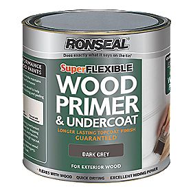 Ronseal Super Flexible Wood Primer and Undercoat Dark Grey 750ml
