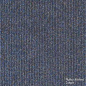 Contract Ribbed Carpet Tile Cobalt Pack of 20
