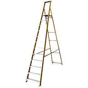 Lyte Platform Ladder Fibreglass 12 Tread Aluminium