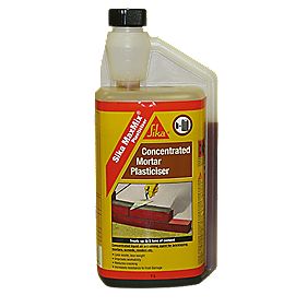 Sika MaxMix Concentrated Mortar Plasticiser Brown 1Ltr