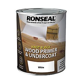Ronseal Knot Blocking Wood Primer and Undercoat White 750ml
