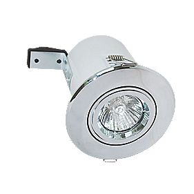 Robus Adjustable Round Low Voltage Fire Rated Downlight Pol Chrome 12V