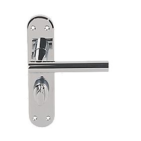 Serozzetta System Lever on Backplate WC Door Handle Polished Chrome