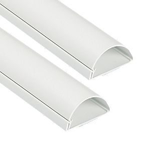 D Line Wall Mounted Trunking White 50 x 25mm x 15m Pack of 2