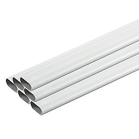 Tower Oval Conduit 20mm x 2m White Pack of 40