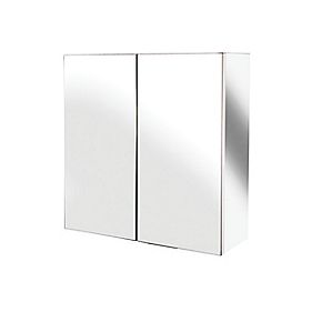 Croydex Double Door Bathroom Cabinet Stainless Steel 430 x 160 x 440mm