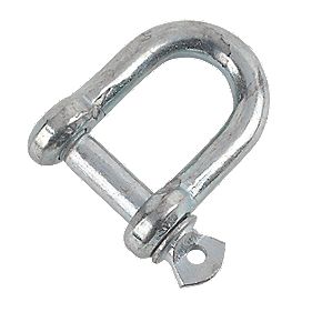 Hardware Solutions D Shackle Zinc Plated M8 Pack of 10