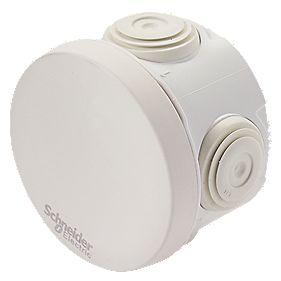 Round 4 Terminal Junction Box with Knockouts Grey 60mm