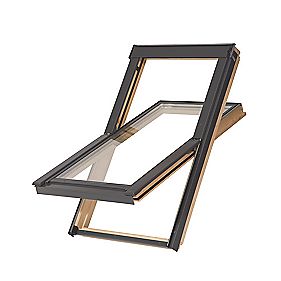 Tyrem C4AB500 DPX Centre Pivot Natural Timber Roof Window 550 x 978mm