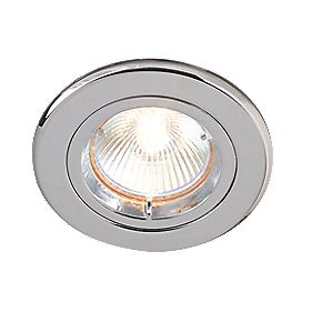 Robus Fixed Round Mains Voltage Downlight Polished Chrome 240V