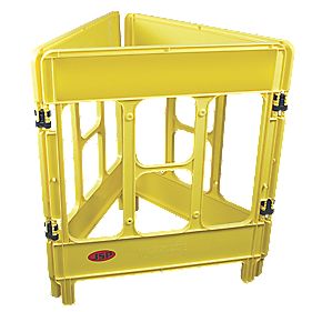 JSP 3 Gate Workgate Barrier Yellow